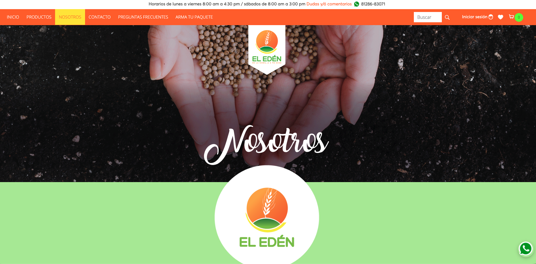 Portal de ventas de alimentos